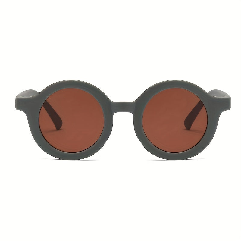 Girls UV Protection Round Frame Sunglasses for Parties and Festivals