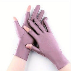 Sunproof Gloves Two-finger Short Gloves for Women