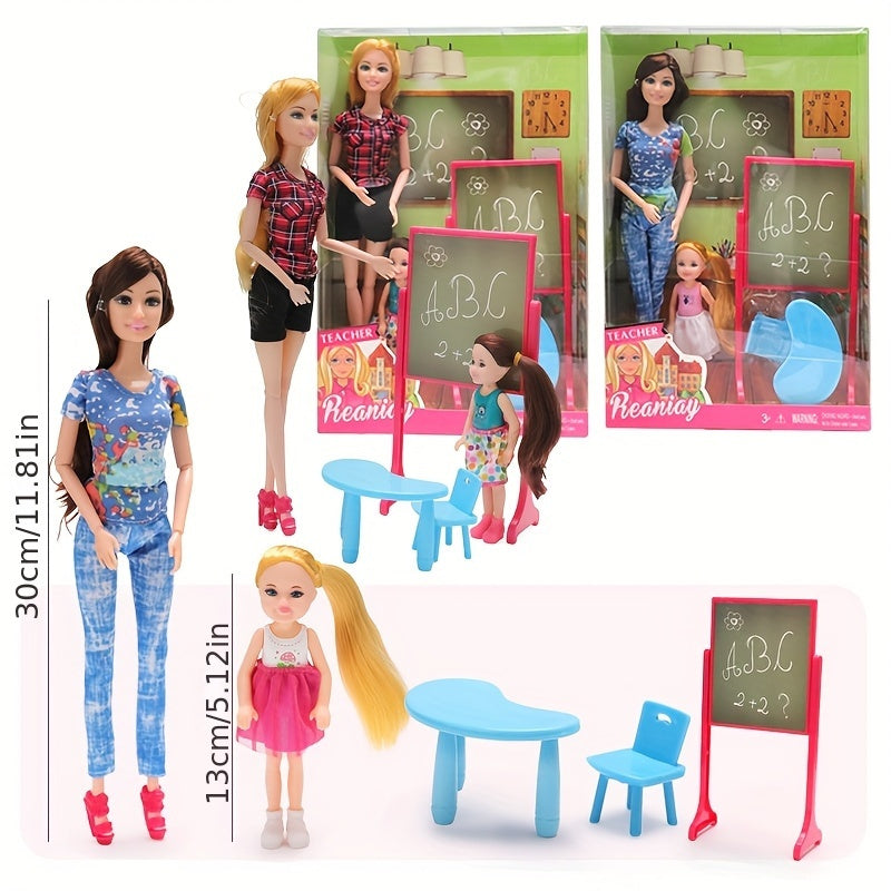 Doll School Playset with 8 Dolls and Accessories