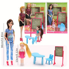 Doll School Playset with 8 Dolls and Accessories