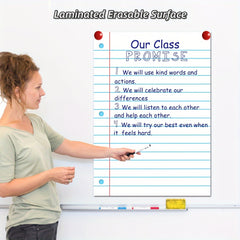 2pcs 20x28Inch Laminated Quadrille Grid Posters Sets