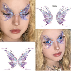 Butterfly Face Tattoo Sticker Glitter Eye Makeup Prom Glitter