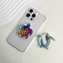 Peace Rainbow Turtle Grip Mobile Phone Holder