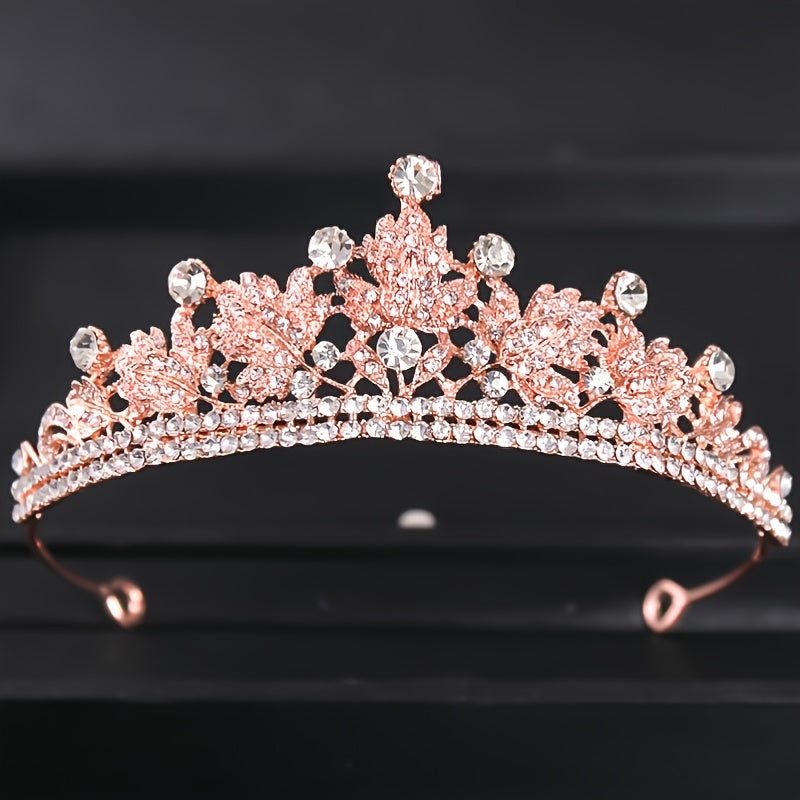 Baroque Vintage Tiara Headband Bridal Wedding Rhinestone Crown Hair Hoop