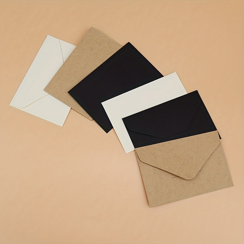 10 20pcs Classic brown Mini Blank Paper Envelopes Wedding Invitation Envelope