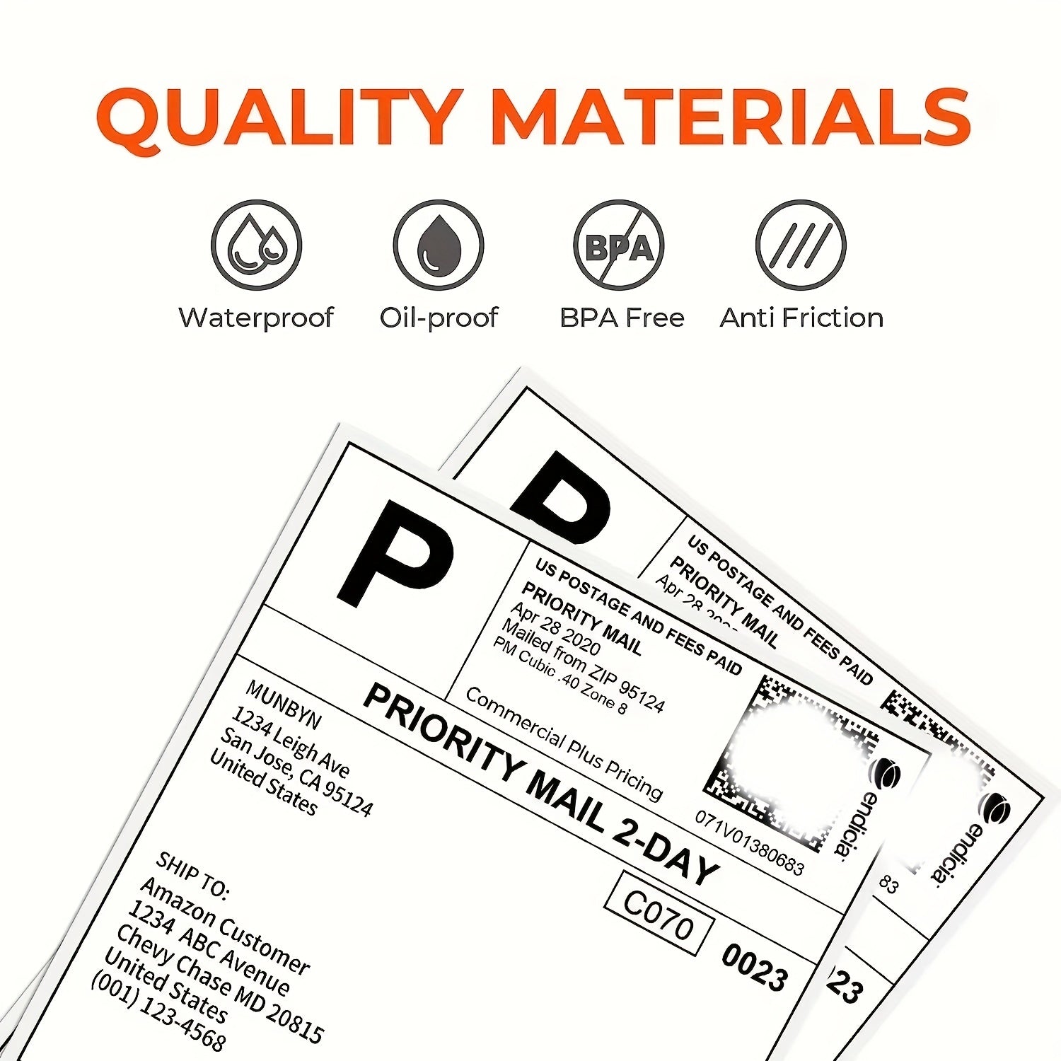 Thermal Paper Label Self Adhesive Waterproof Sticker