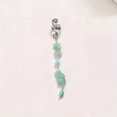 6pcs Spiral Hair Pin with Stone Tassel - Hair Coil Ring for Women Girls