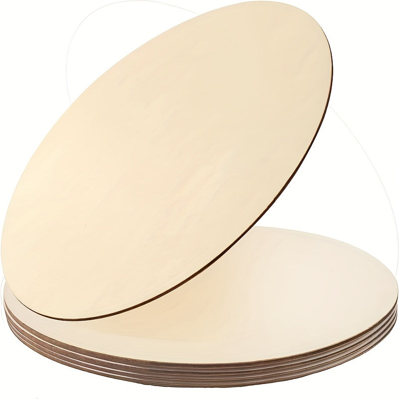 5pcs 10 Inch Wooden Circles Round Wood Sign Blank