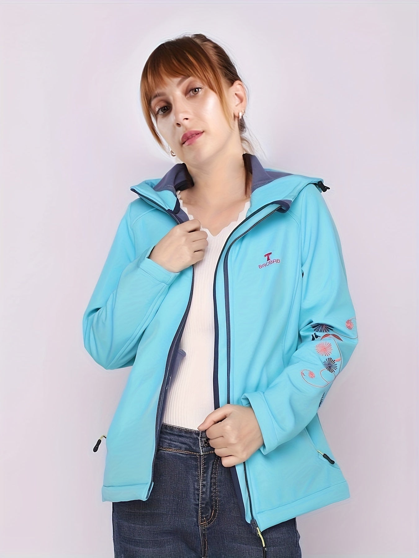 Women's Waterproof Hooded Sports Jacket for Outdoor