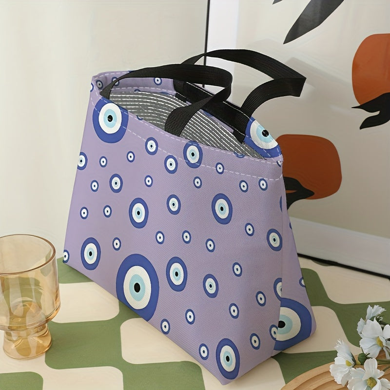 Creative Eyes Printed Lunch Bag Waterproof Insulated Portable Cooler Bag