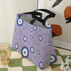 Creative Eyes Printed Lunch Bag Waterproof Insulated Portable Cooler Bag