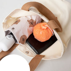 Flower Pattern Canvas Lunch Bag for Work & School