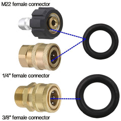 80pcs High Pressure Washer O ring 1/4 3/8 M22 Quick Connect Fitting Seal Rin