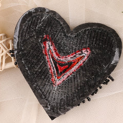 1pc Heart Beaded Embroidery Patches for DIY Clothes Accessories