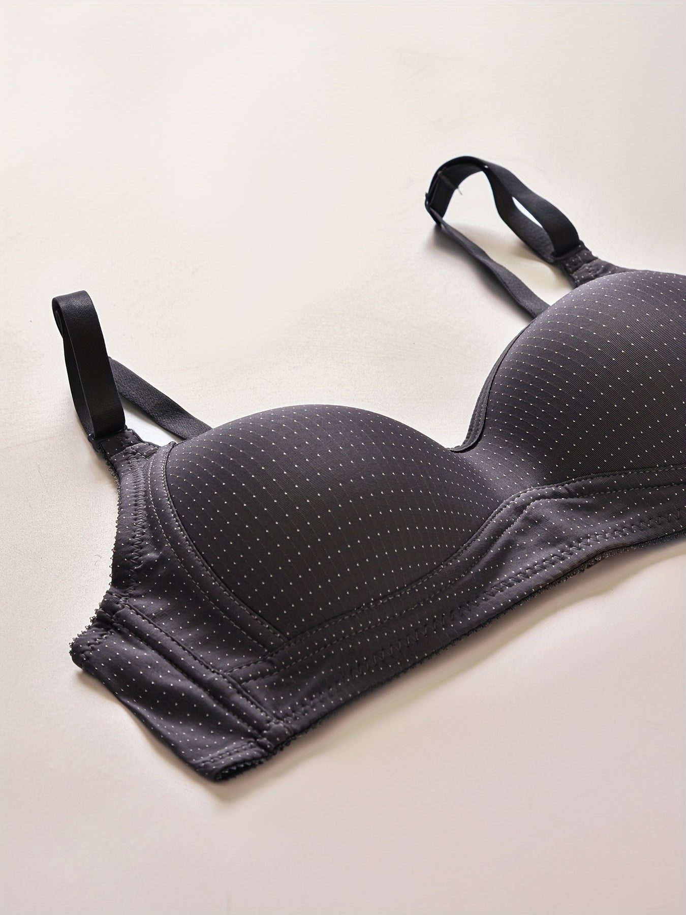 Polka Dot Wireless Push Up Bra for Women