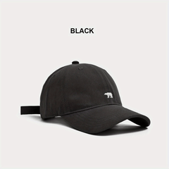 Polar Bear Embroidered Washed Cloth Baseball Cap Unisex Sunshade Denim Hat