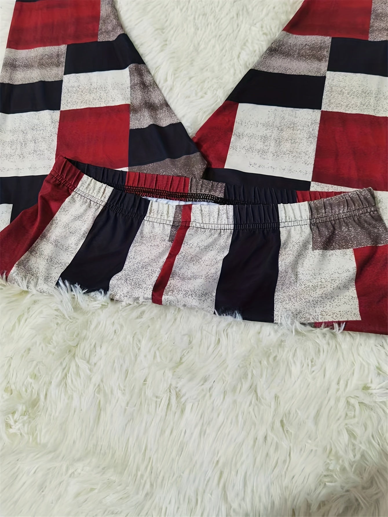  Geo & Cat Print Stretch Leggings