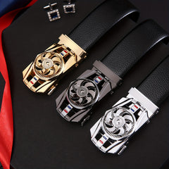 High Men's Business Belt w/ Automatic Buckle