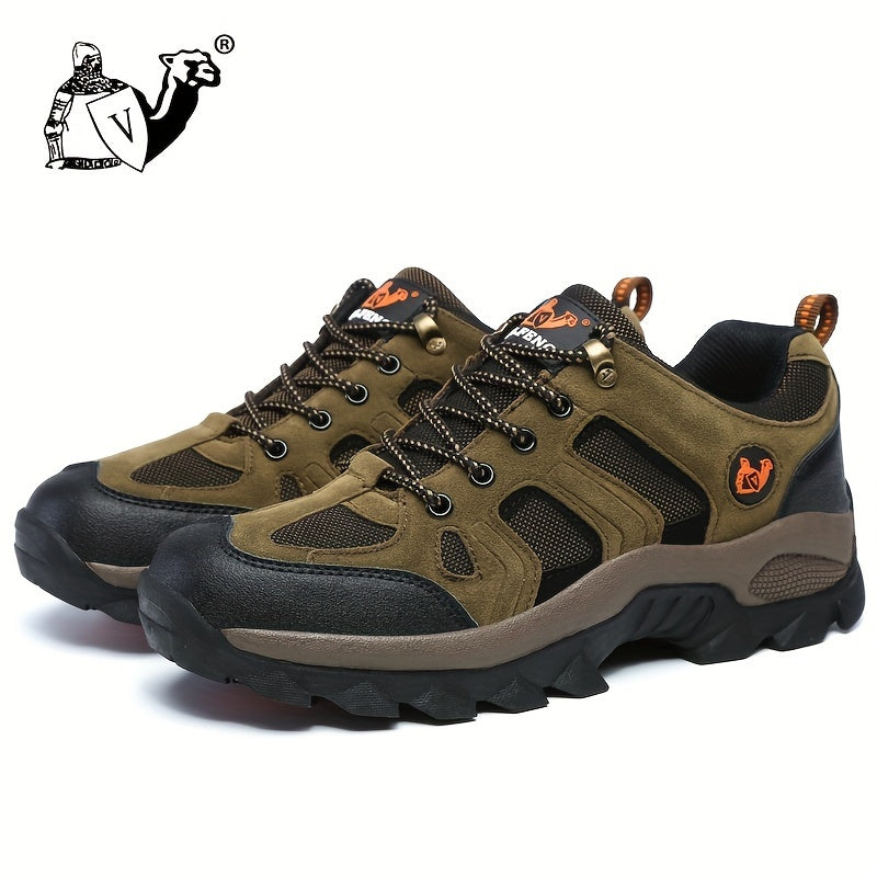Men's Plus Size Low Top Hiking Boots Comfy Non Slip Lace Up Shoes