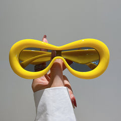 Oval Frame Sunglasses Thick Frame Sun Glasses