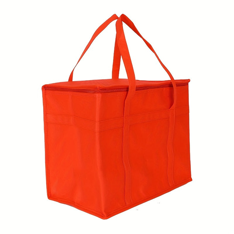 Large Red Insulated Bag Aluminum Foil Cooler Lunch Bag