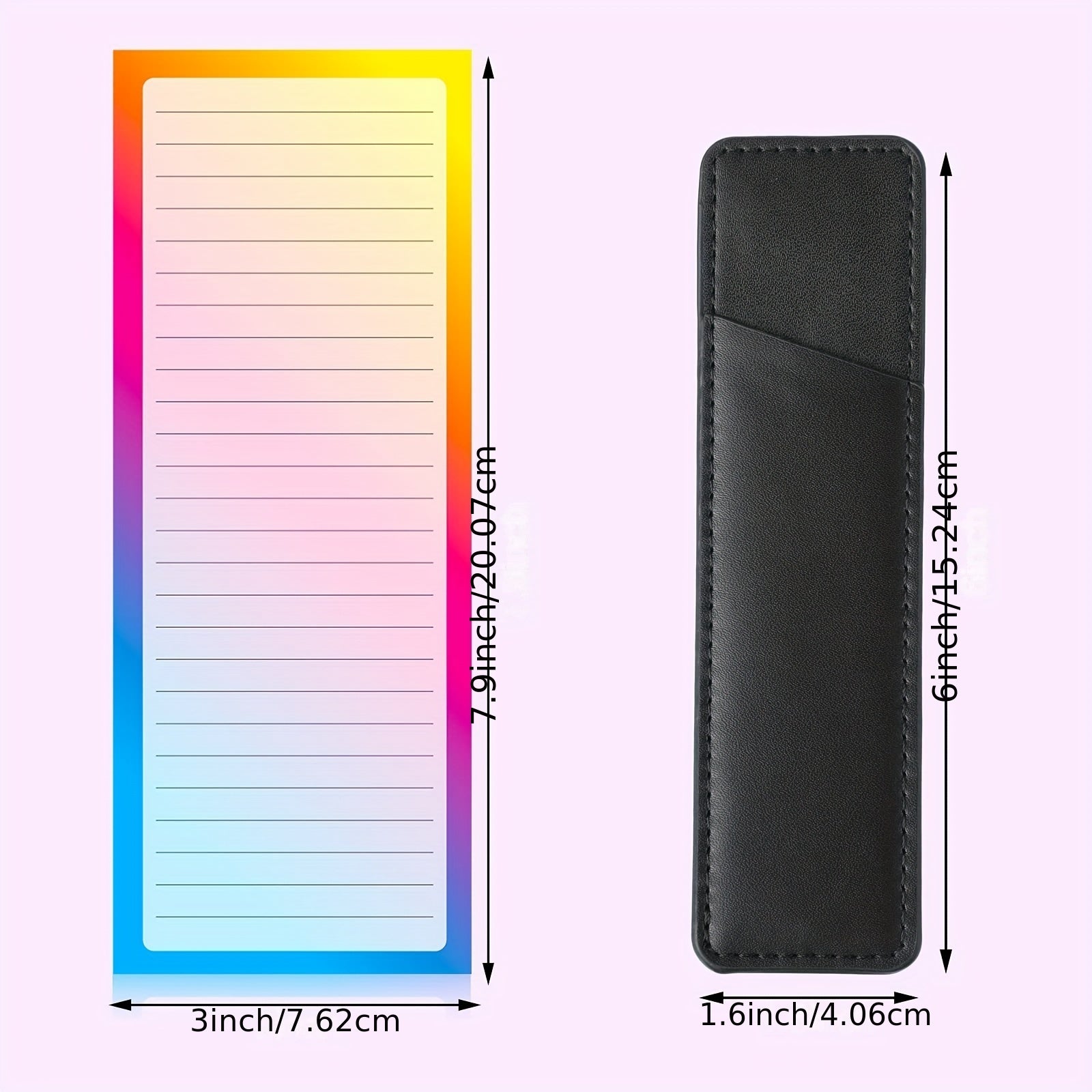 3pcs Magnetic Note Pads for Fridge with Pen Holder, 60 Sheets