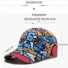 Colorful Graffiti Baseball Cap Hip Hop Print Sun Hat Adjustable Unisex