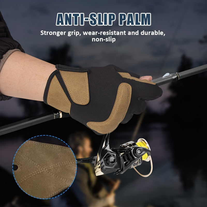 Outdoor Fishing Gloves Cut resistant Waterproof Windproof Men Women
