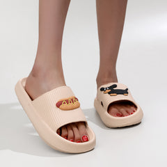 Women's Hot Dog Slides Platform Shoes