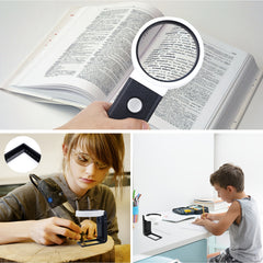 LED Lighted Magnifier Portable Magnifying Glass