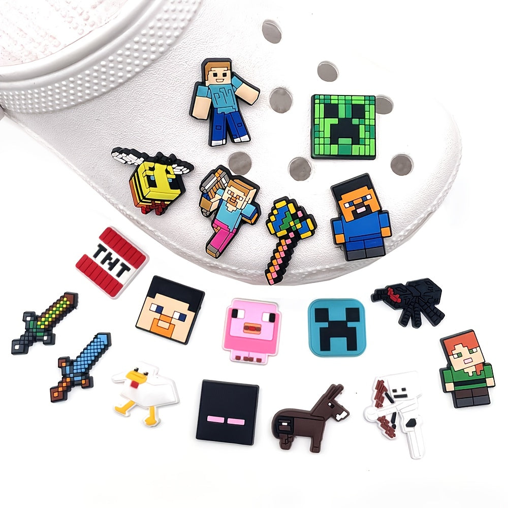 20pcs Cartoon PVC Pendant Set for Clogs Decoration