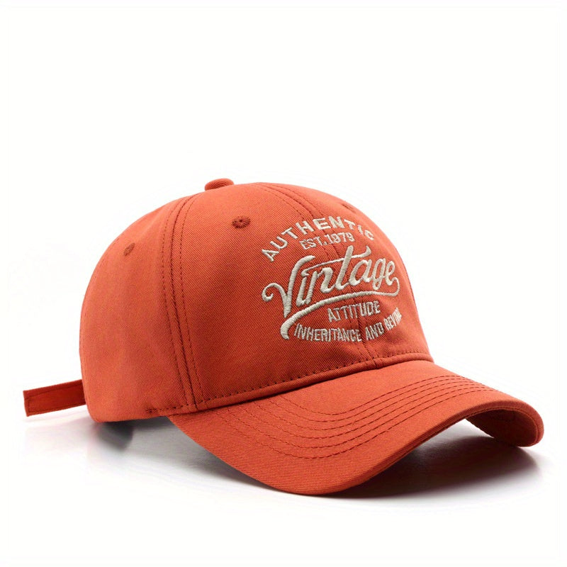  Casual Baseball Cap Vintage Letter Embroidery Classic Dad Hat