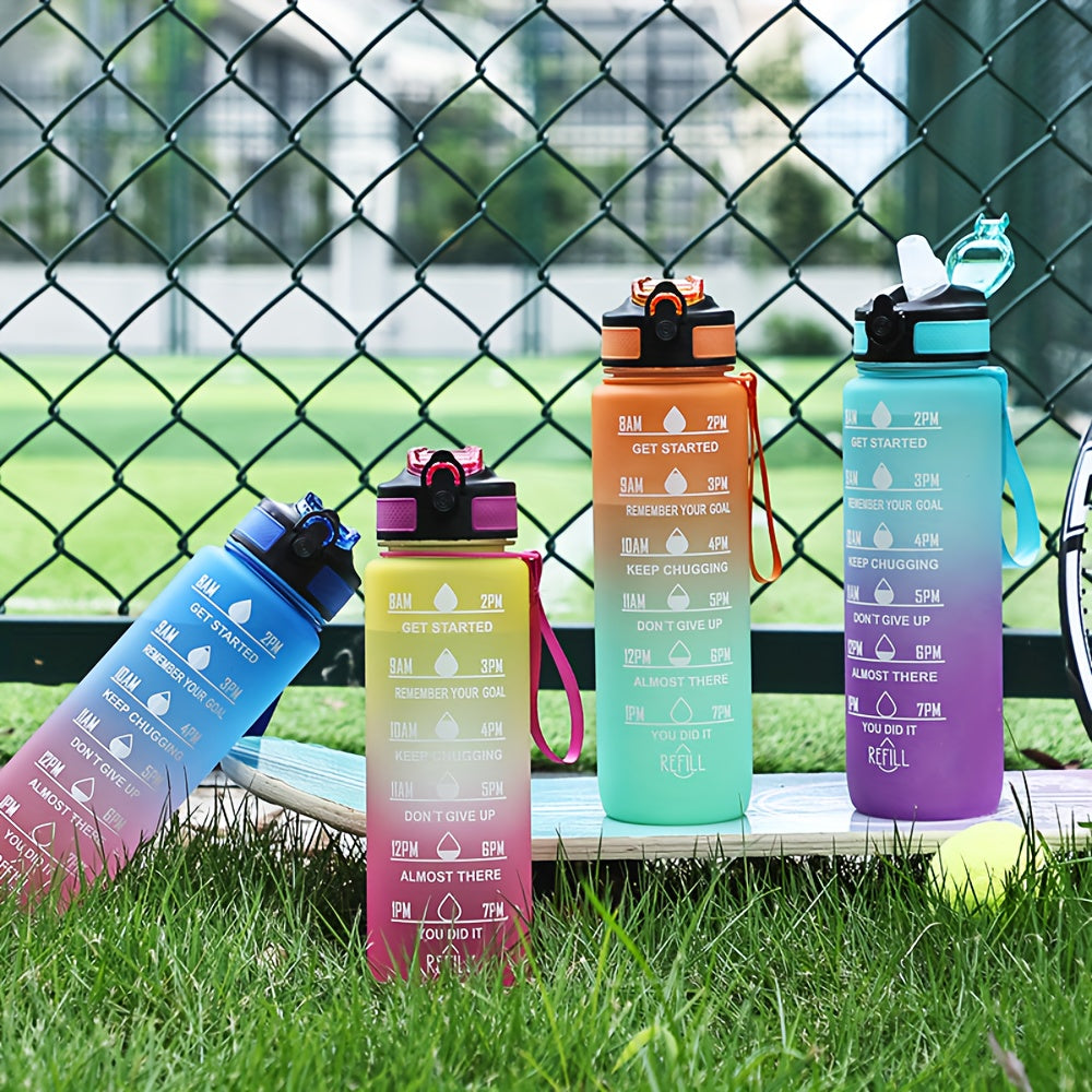 32oz Leak Proof Plastic Straw Water Bottle for Fitness and Travel
