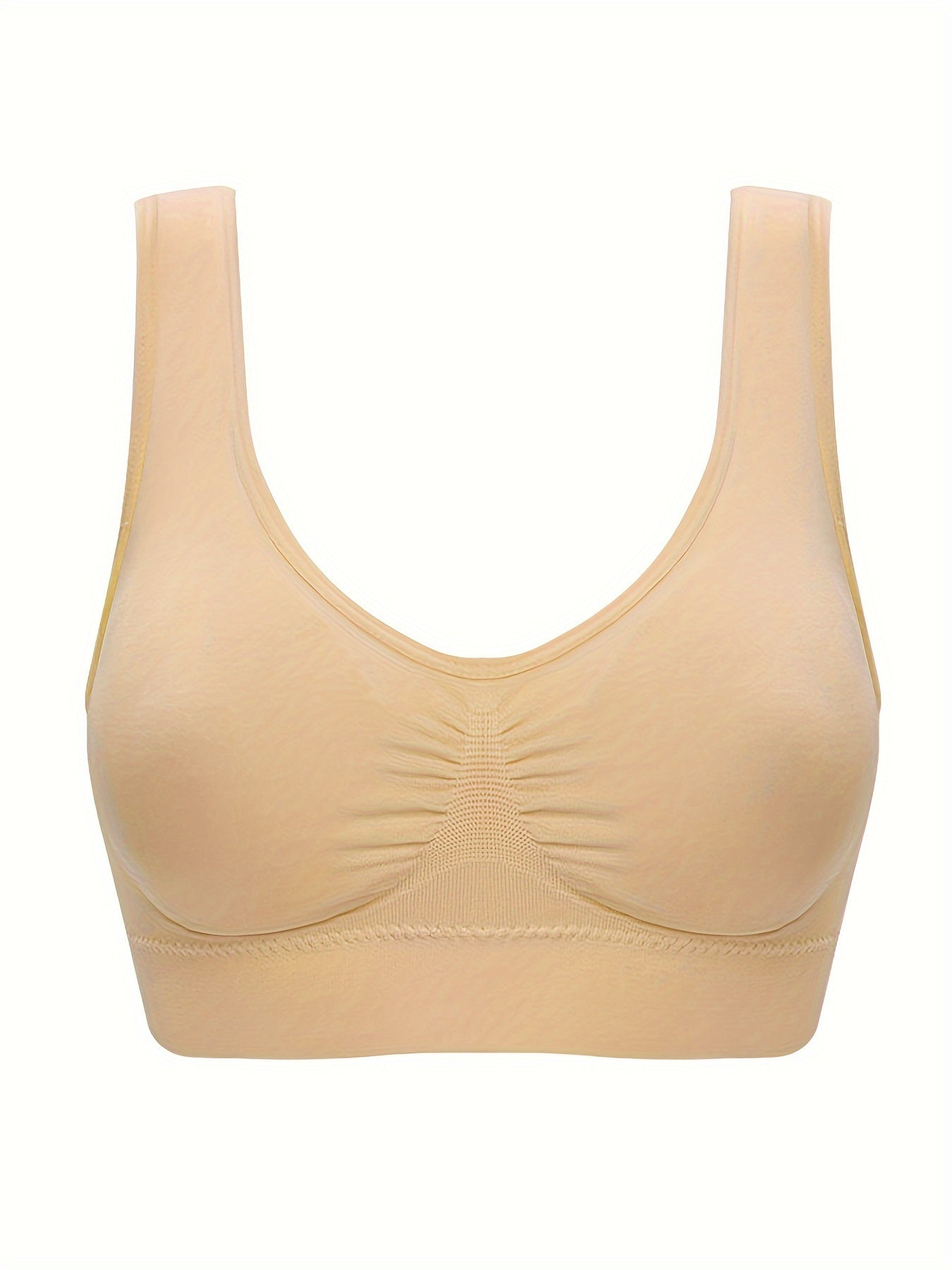  Seamless Push Up Sports Bra Full Coverage with Pads