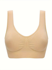  Seamless Push Up Sports Bra Full Coverage with Pads