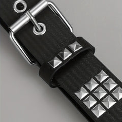 Men's Pin Buckle Belt Punk PU Leather Belt Studded Belt