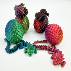 3D Printing Laser Crystal Egg Dragon King Model Ornament