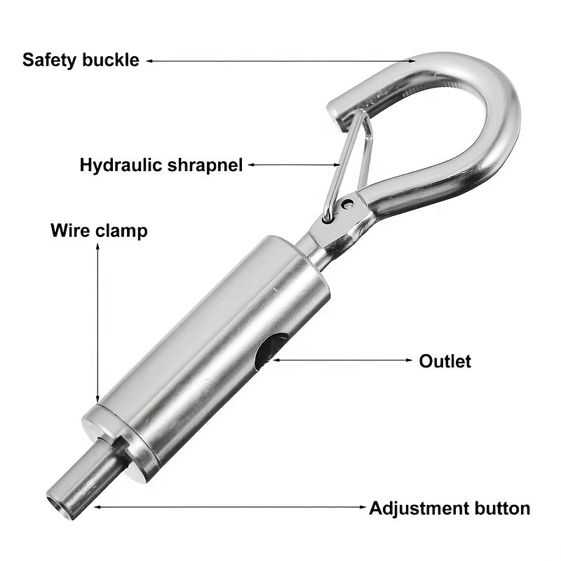 2pcs Stainless Steel Spring Buckles Adjustable Curtain Wire Buckles