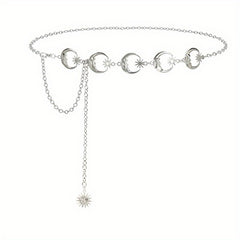 Punk Star Moon Waist Chain Y2K Metal Chain Belt