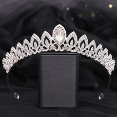 Crystal Crown Rhinestones Tiara Headband Bridal Wedding Veil