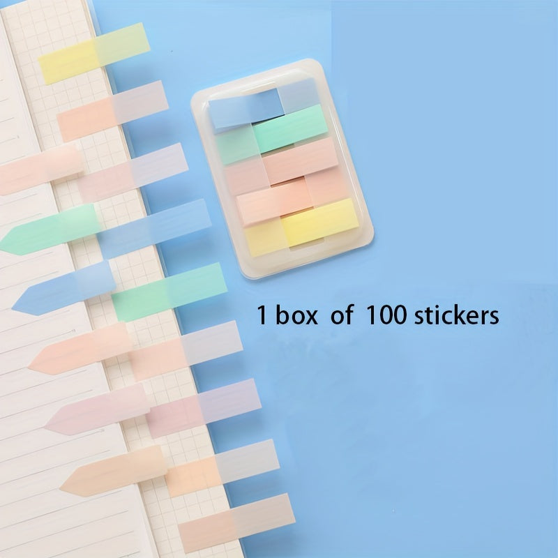 1pc 100 Morandi Index Stickers Bookmarks Marking Stickers Sticky Memo N Times