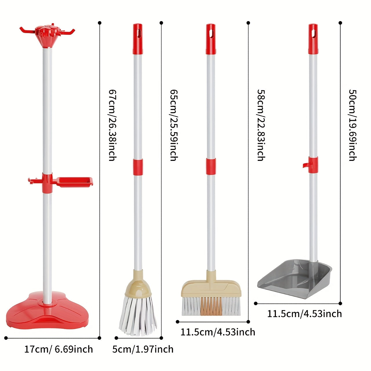 Kids Cleaning Toy Set - 13pcs with Realistic Tools