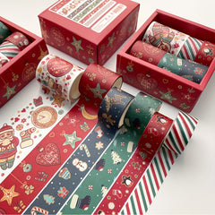 Festive Paper Tape Christmas Decorations