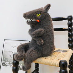 Gray Wolf Fox Plush Toy Stuffed Doll Soft Re