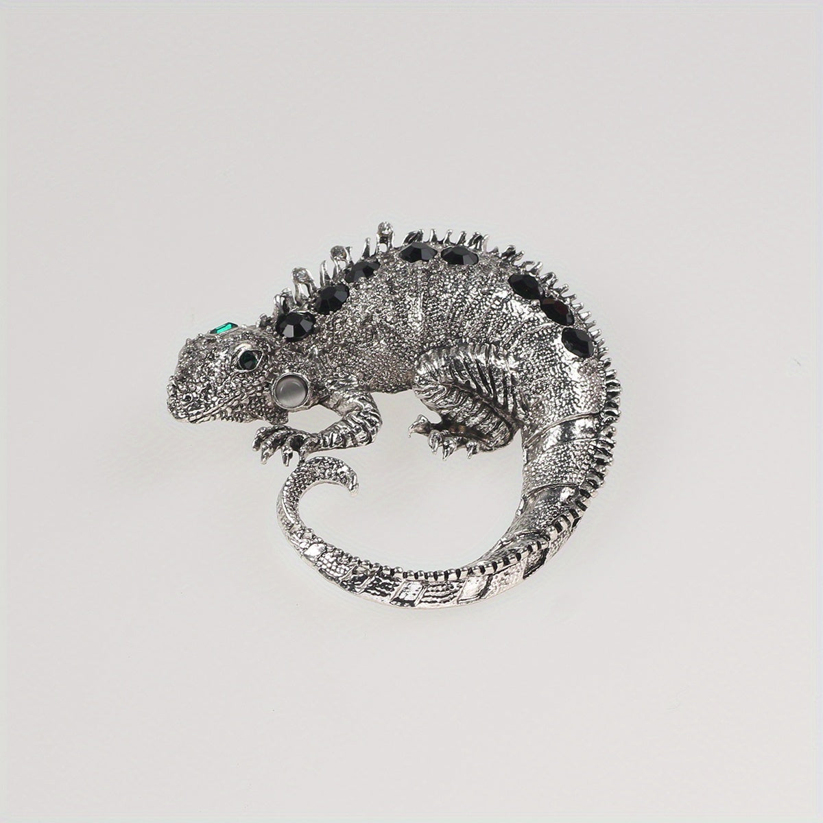 Rhinestone Chameleon Lizard Brooch for Men and Women