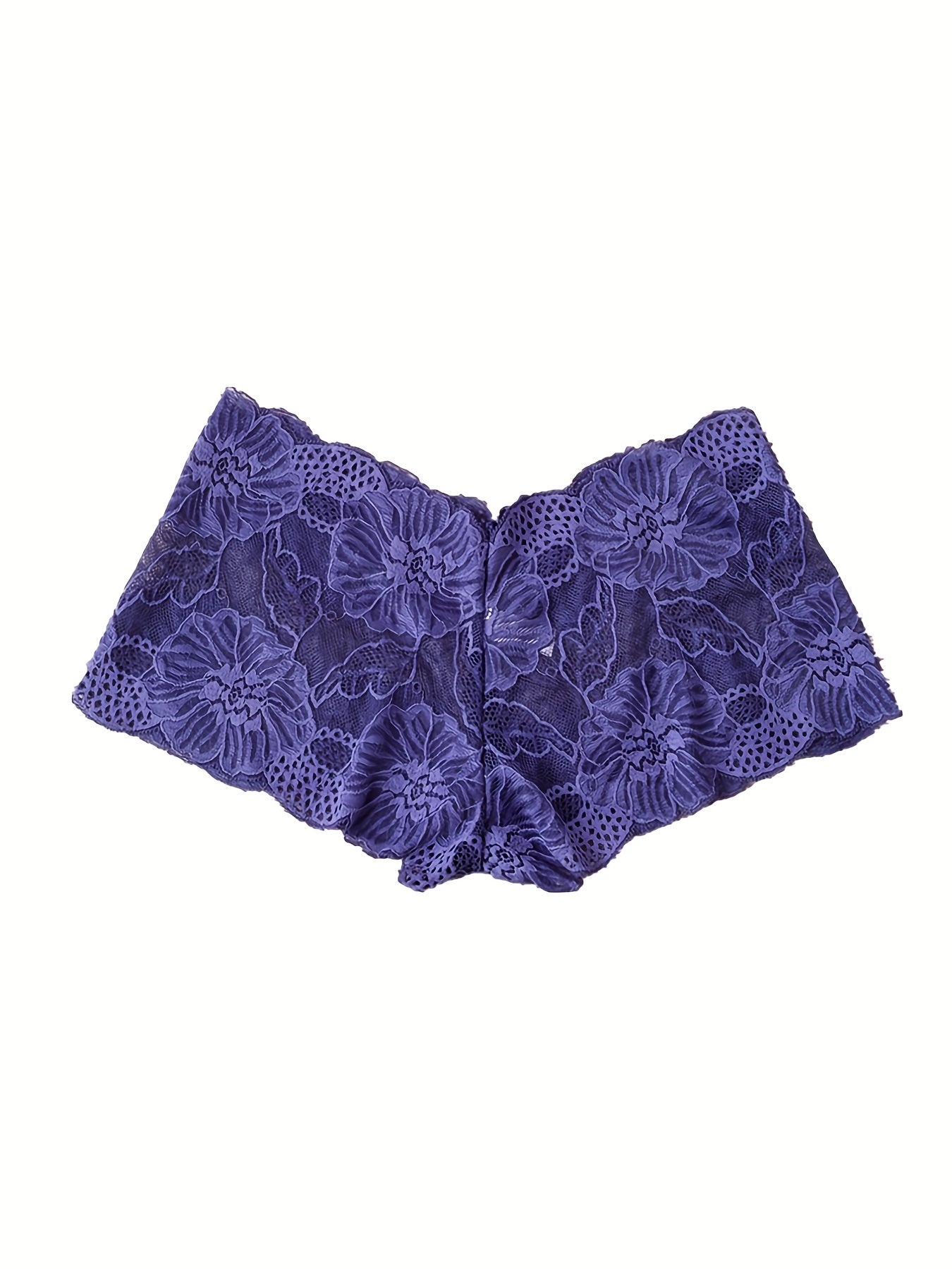 5pcs Floral Lace Boyshort Panties Soft & Breathable Women's Lingerie
