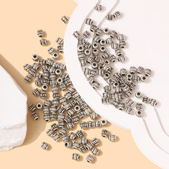 160Pcs Vintage Column Beads Alloy Spacer Beads DIY Accessories