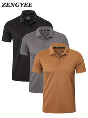 Men's Casual Button Up Short Sleeve Lightweight Shirt Set