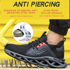 Men's Puncture Proof Work Safety Shoes Steel Toe Lightweight Industrial Sneakers