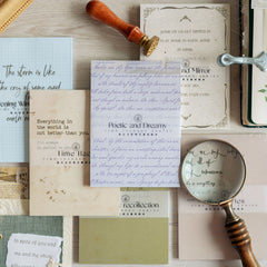 50 Sheets Retro English Journal Decoration Sticky Note Paper